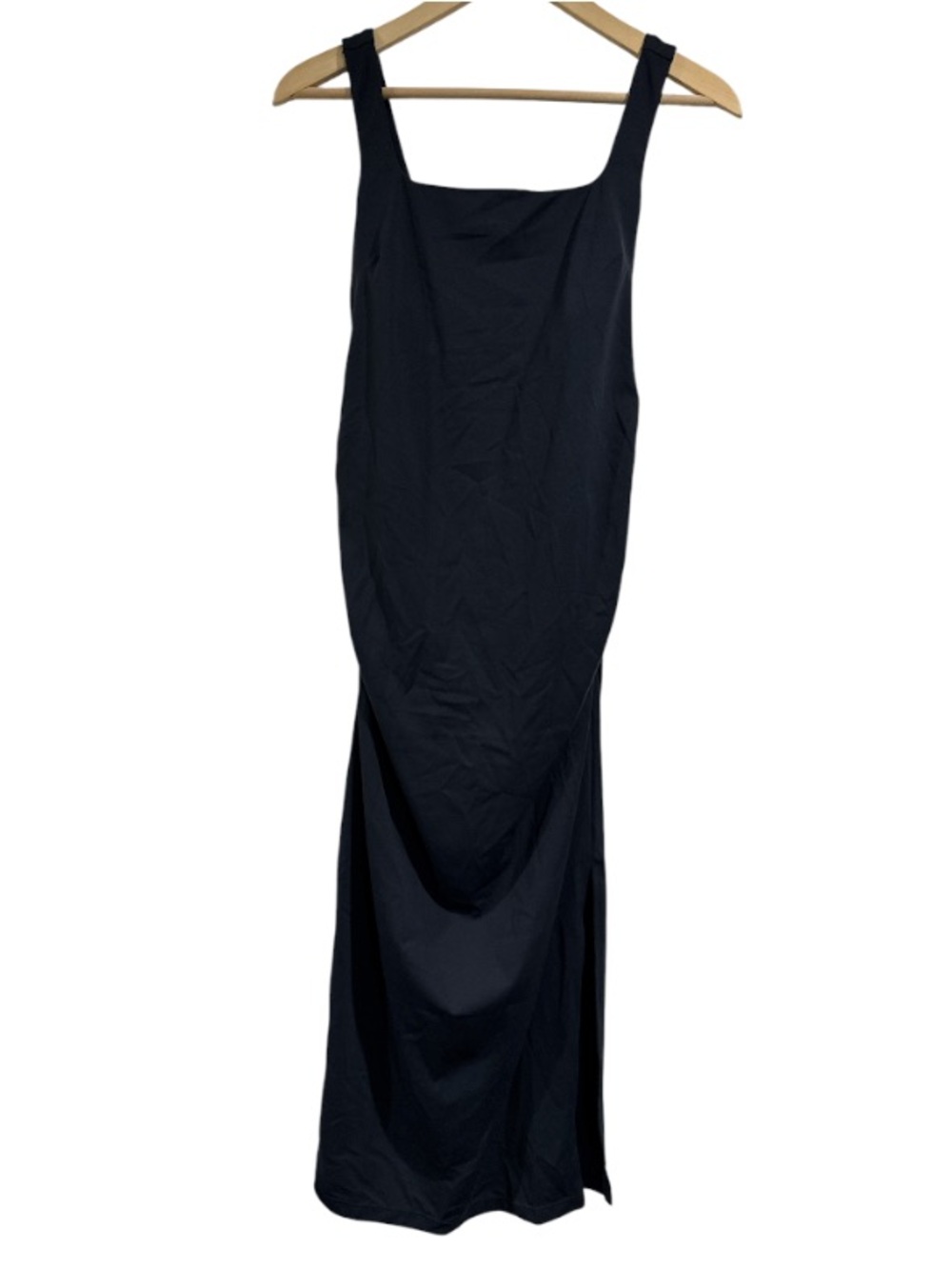 CRZ YOGA dress maternity navy Square Neck midi new